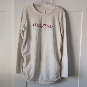Cream Long Sleeve 'Mama' Sweatshirt - Maternity Wear